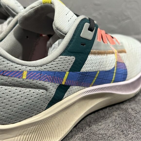 🔥🔥 NIKE Air Zoom Pegasus 38 Premium Running Shoes Blue Pink Women Sz 11 - EUC - Picture 6 of 12